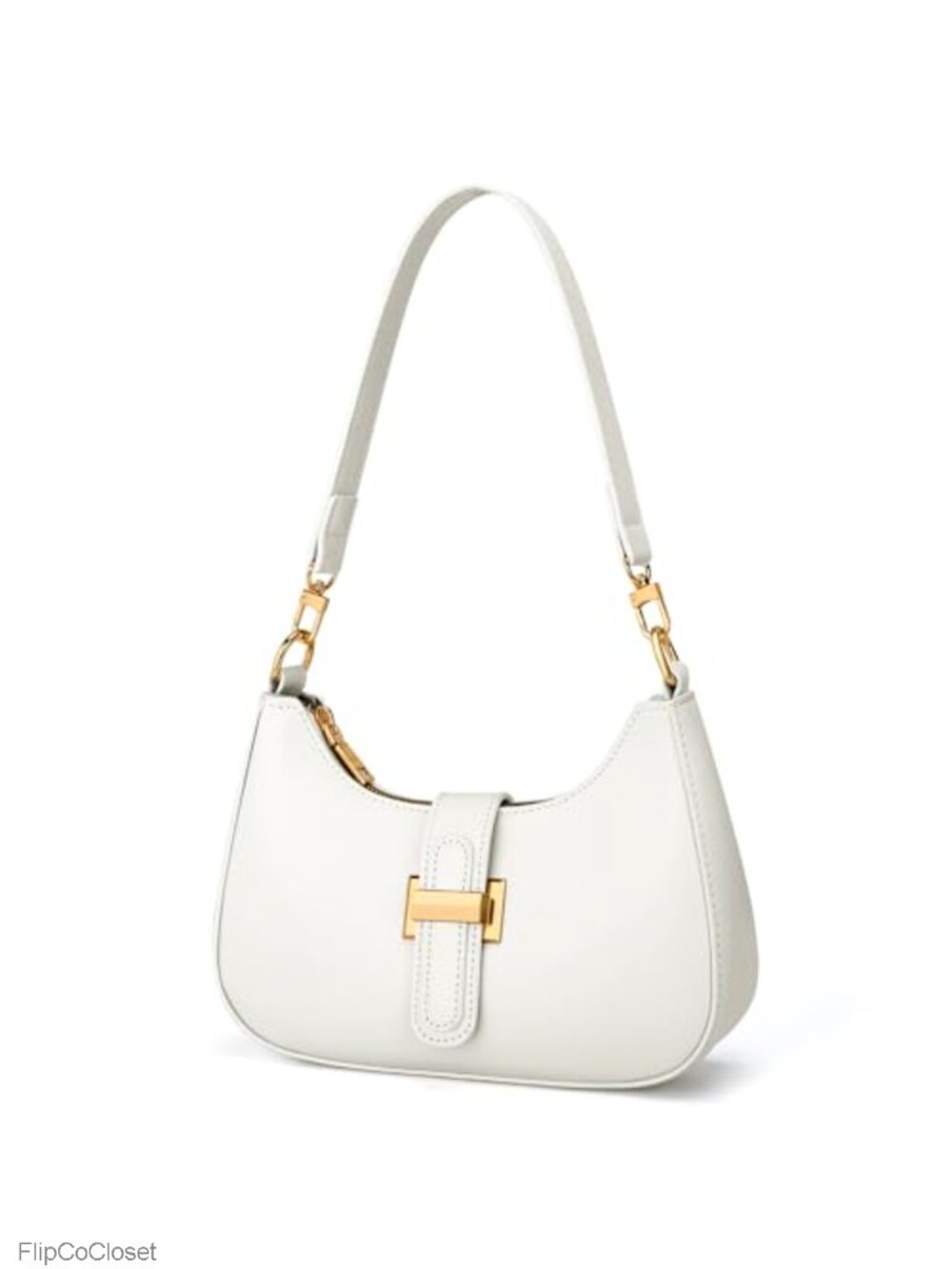 PU Vegan Leather Crescent Hobo Shoulder Bag Small Clutch Purse Women
